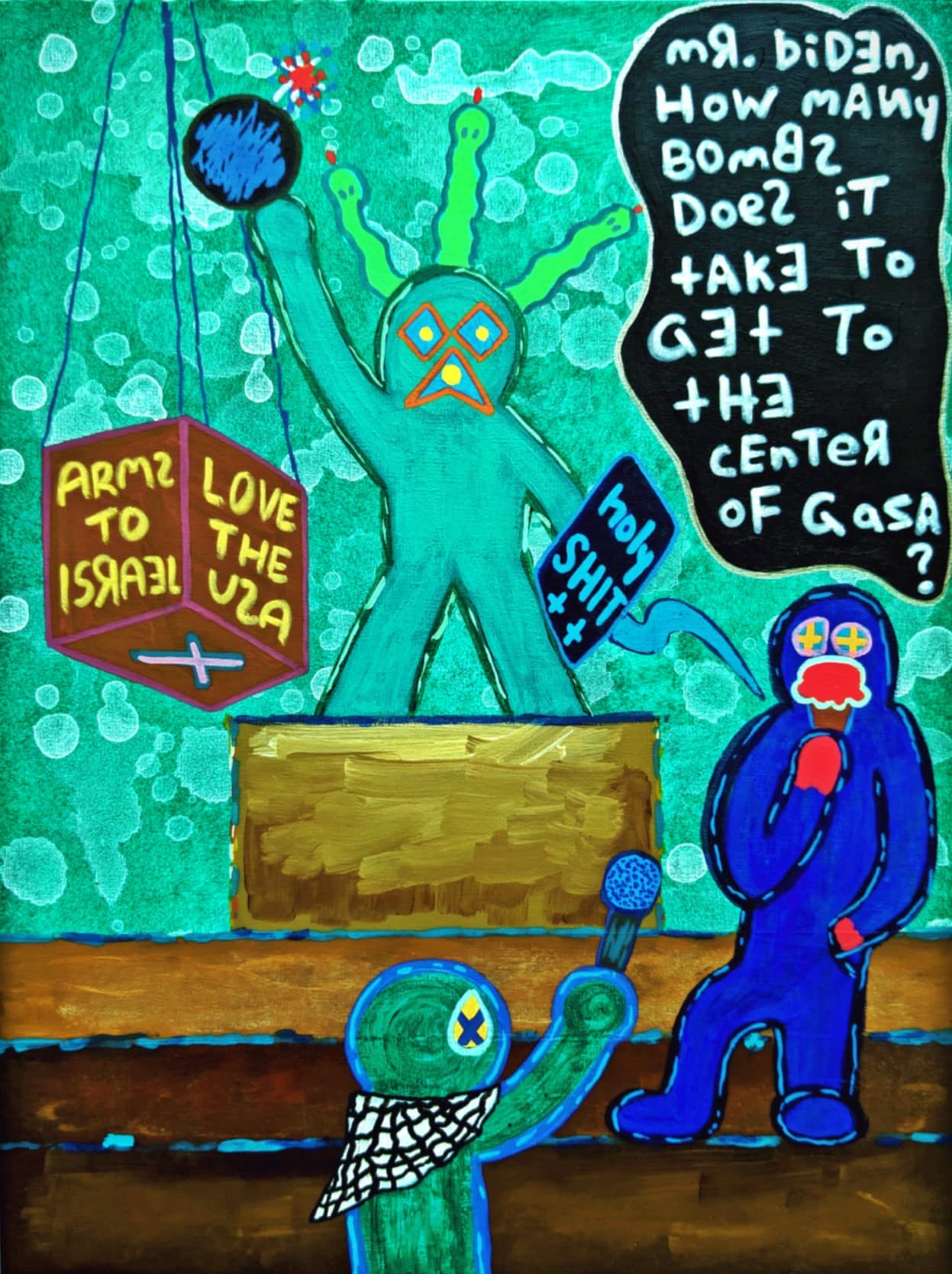 totality of juggernauts- original framed painting