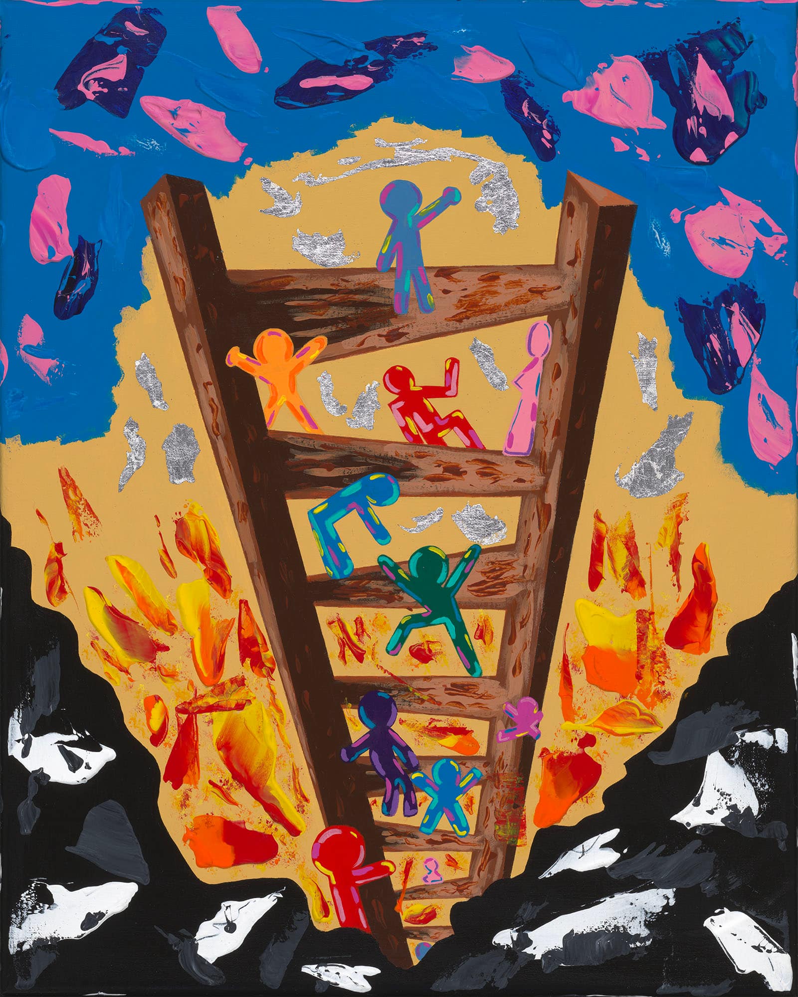 cavorting into chroma, original painting